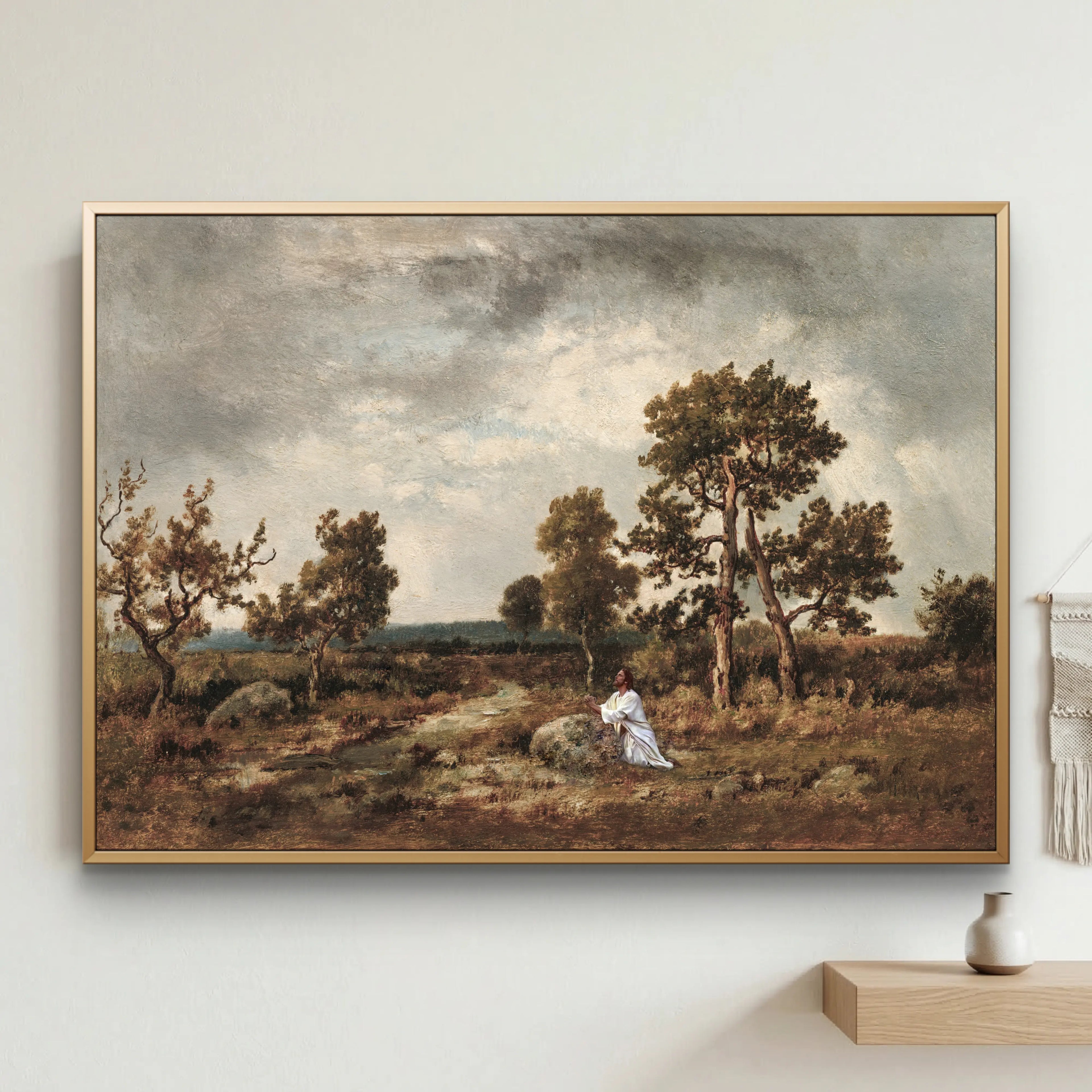 Gethsemane Modern Christian Art print poster
