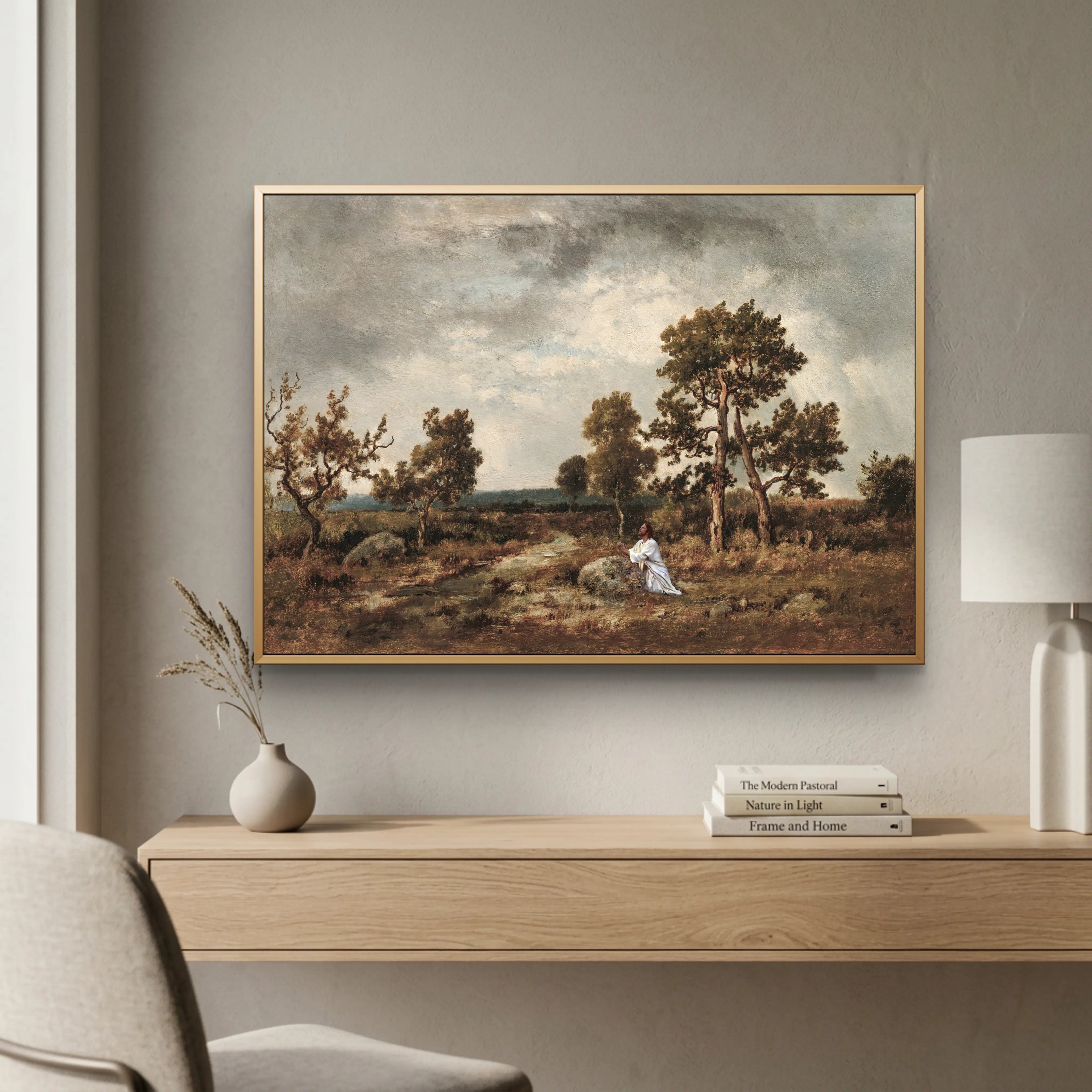 Gethsemane Modern Christian Art print poster