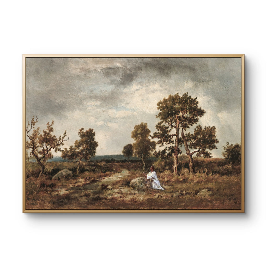 Gethsemane Modern Christian Art print poster