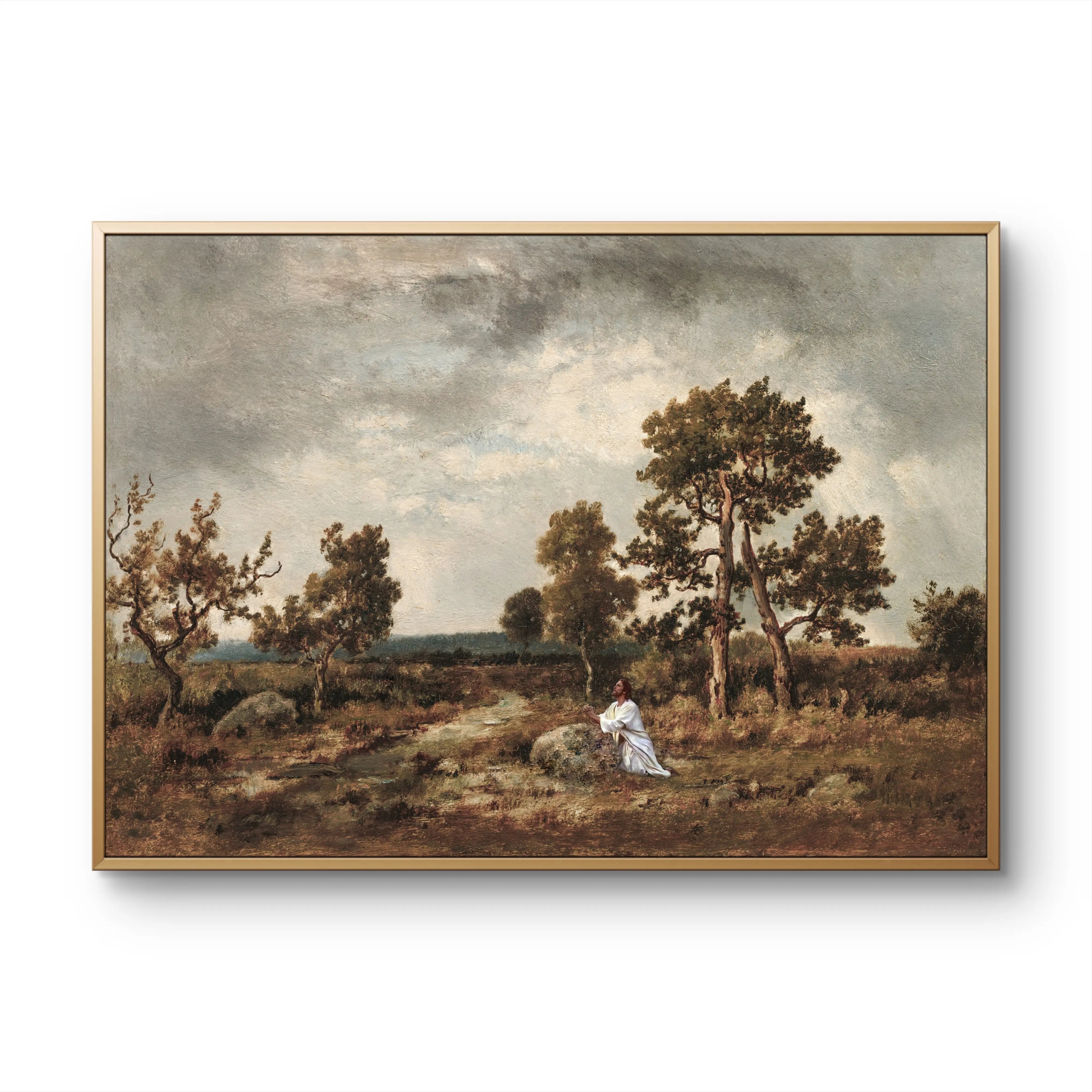 Gethsemane Modern Christian Art print poster