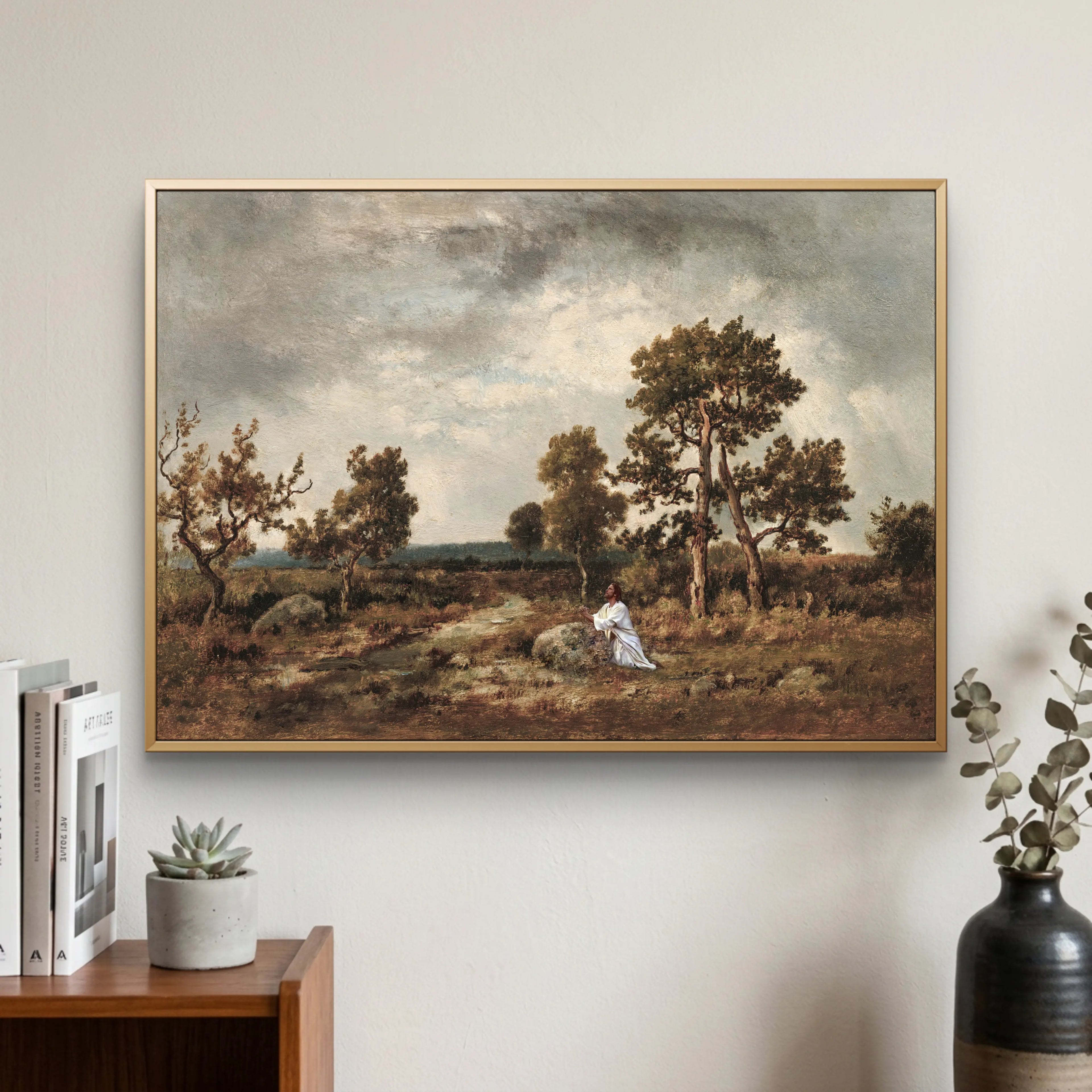 Gethsemane Modern Christian Art print poster