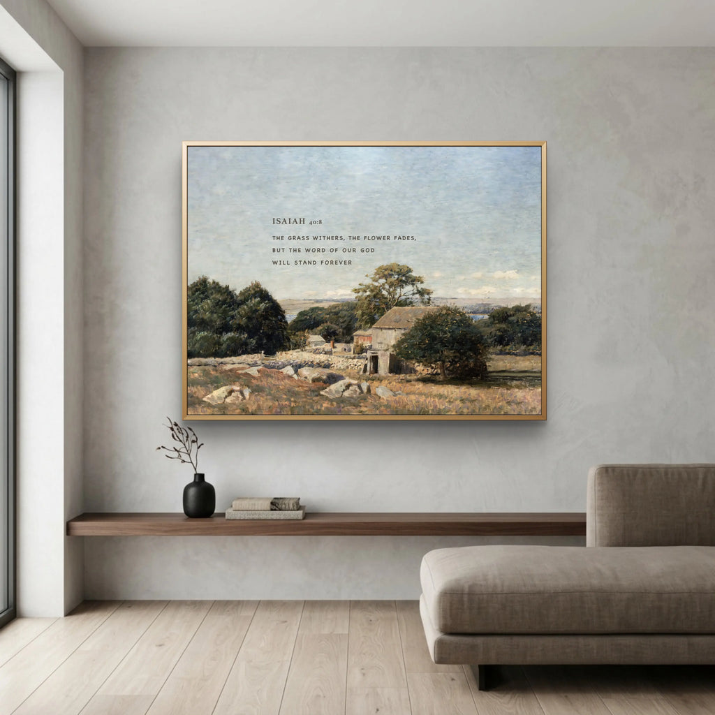Isaiah 40:8 Modern Christian Art Print