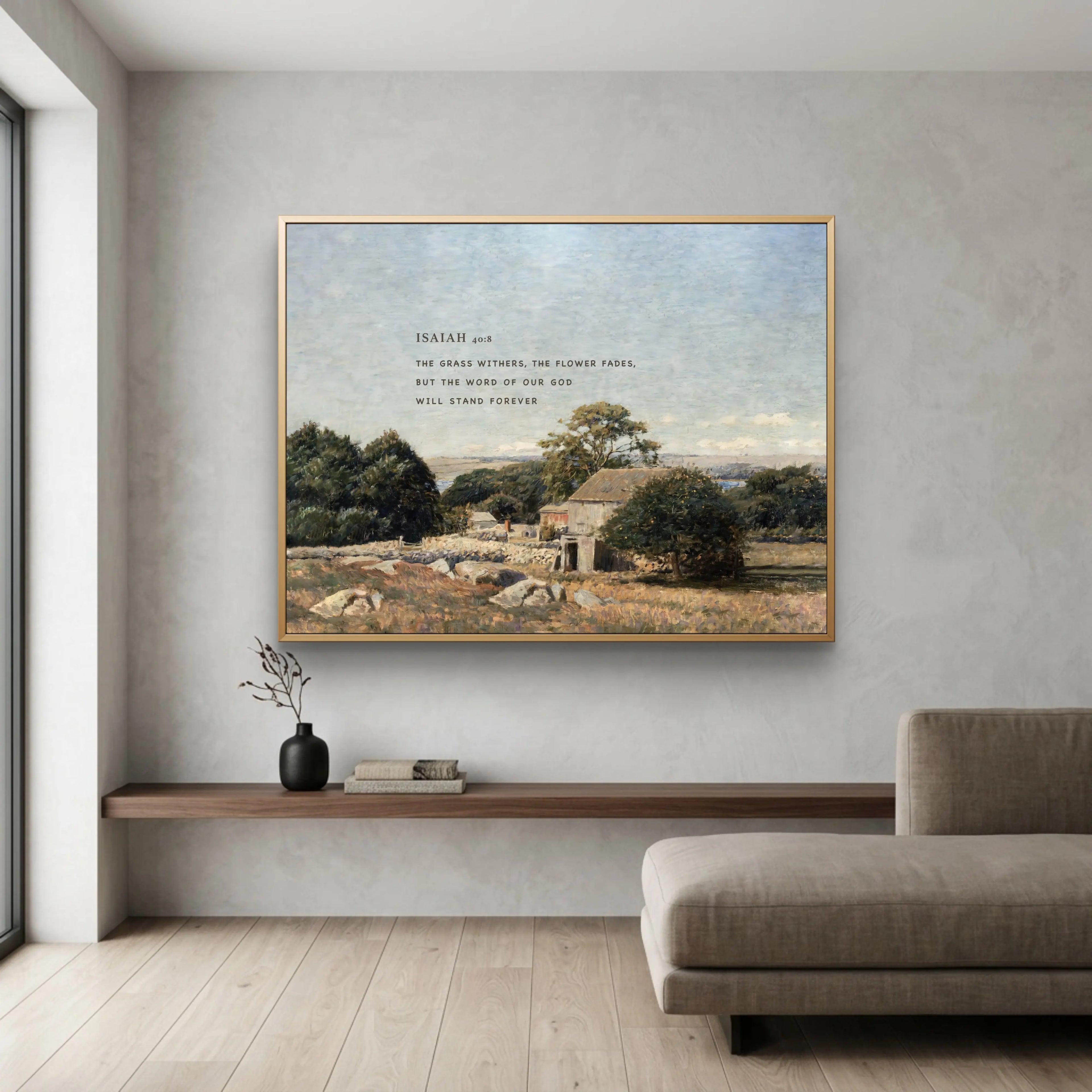 Isaiah 40:8 Modern Christian Art Print