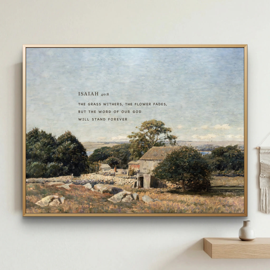 Isaiah 40:8 Modern Christian Art Print