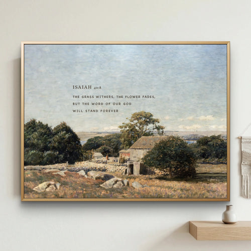 Isaiah 40:8 Modern Christian Art Print