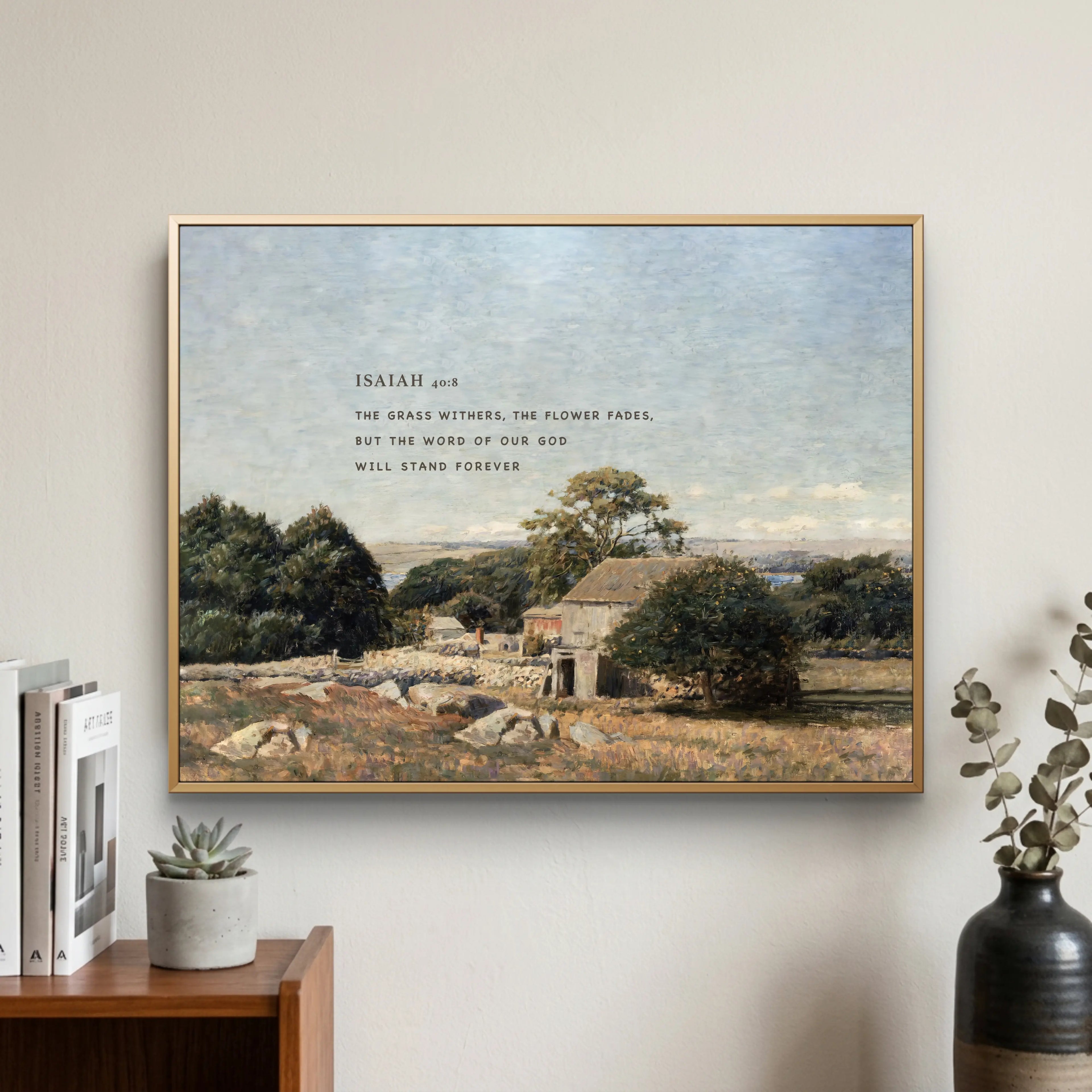 Isaiah 40:8 Modern Christian Art Print
