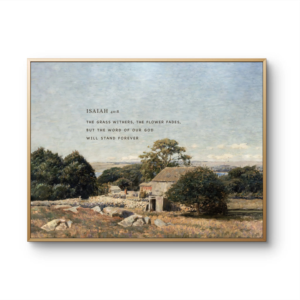 Isaiah 40:8 Modern Christian Art Print