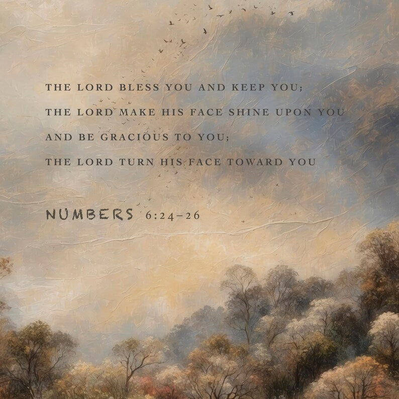 Numbers 6:24-26| Modern Christian Art Print
