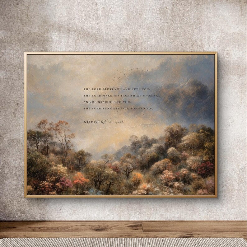 Numbers 6:24-26| Modern Christian Art Print