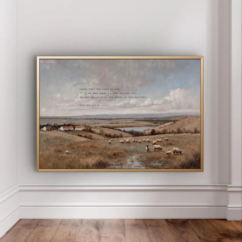 Psalms 100:3 | Modern Christian Art Print