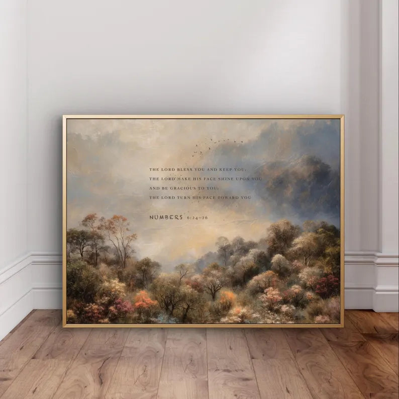 Numbers 6:24-26| Modern Christian Art Print