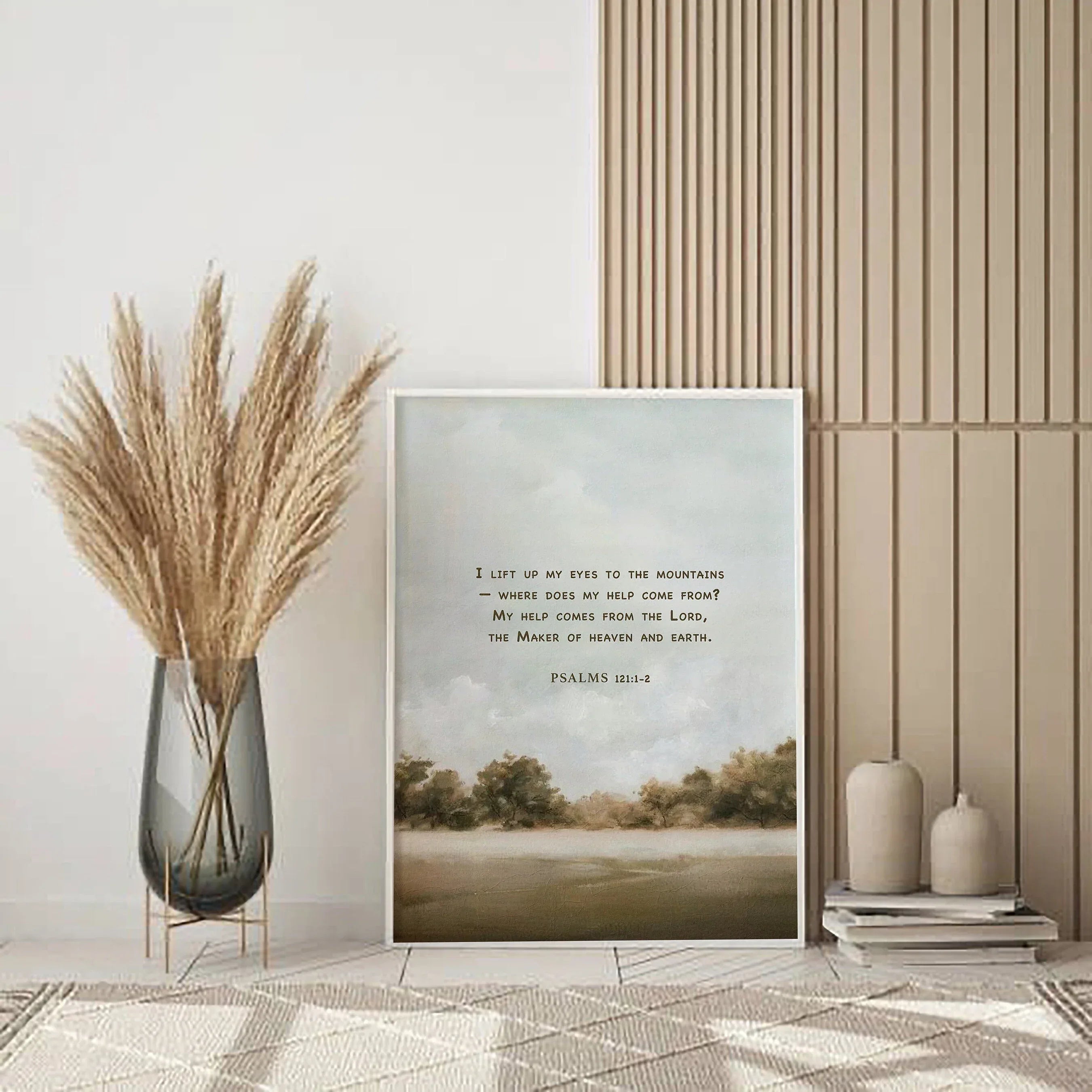 Psalms 121:1-2 | Modern Christian Art Print