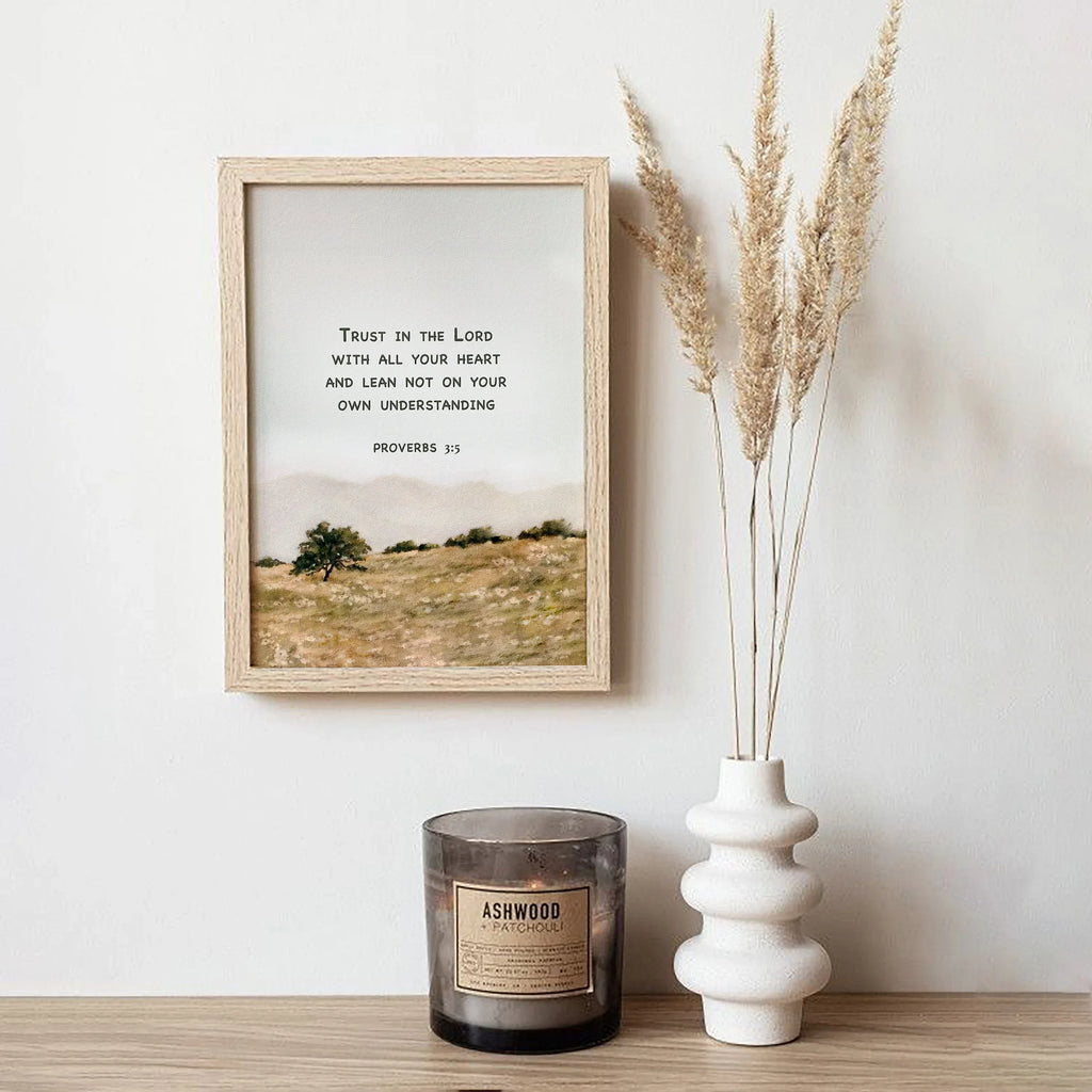 Proverbs 3:5 | Modern Christian Art Print