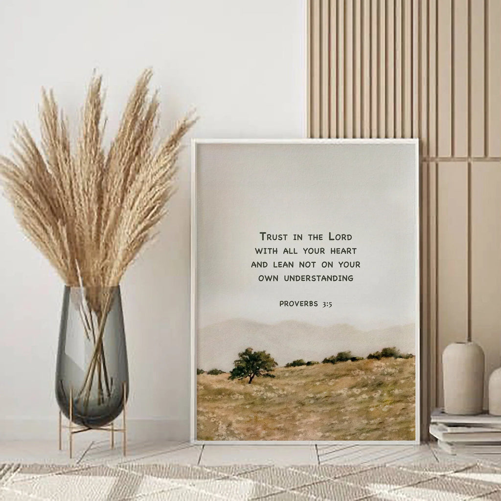 Proverbs 3:5 | Modern Christian Art Print
