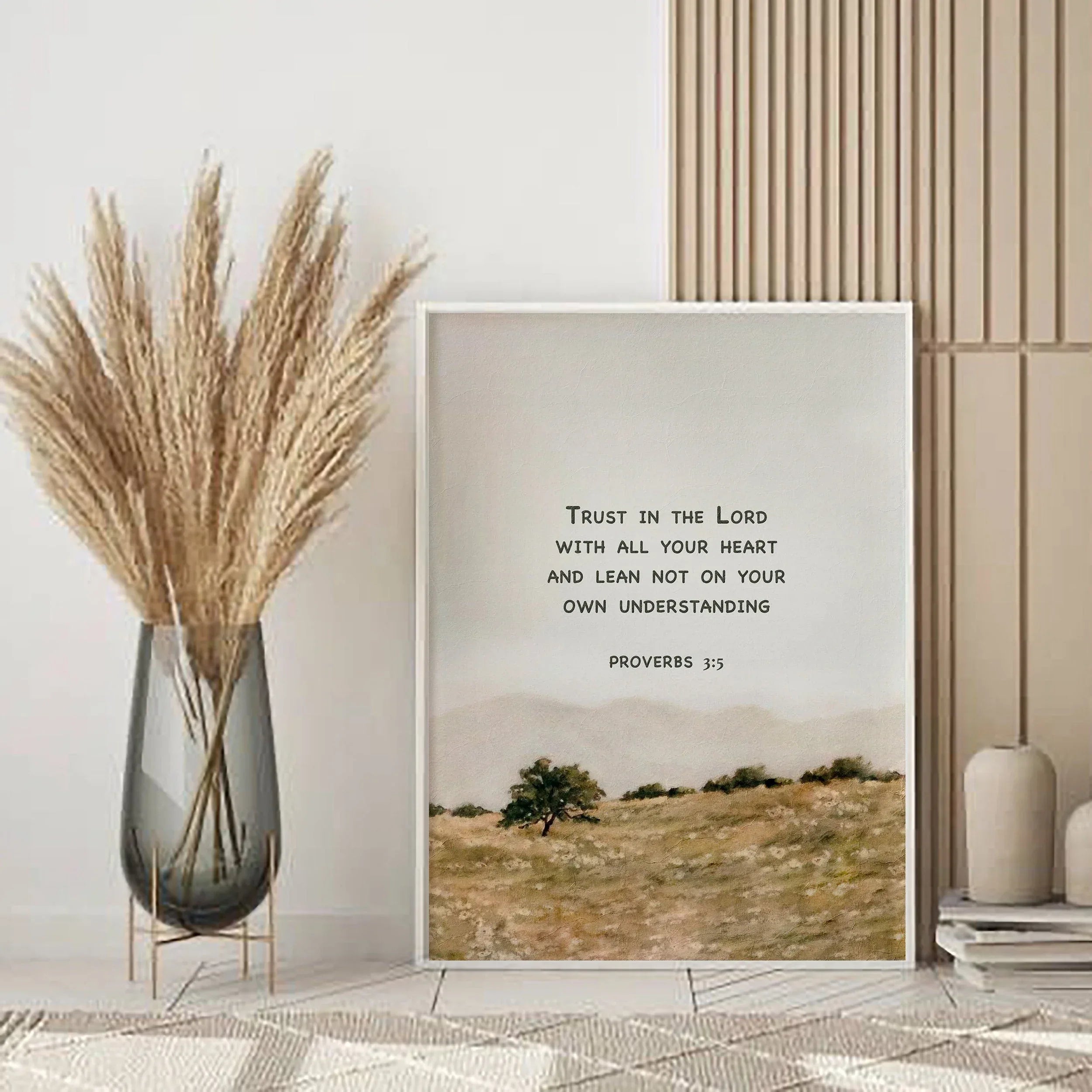 Proverbs 3:5 | Modern Christian Art Print
