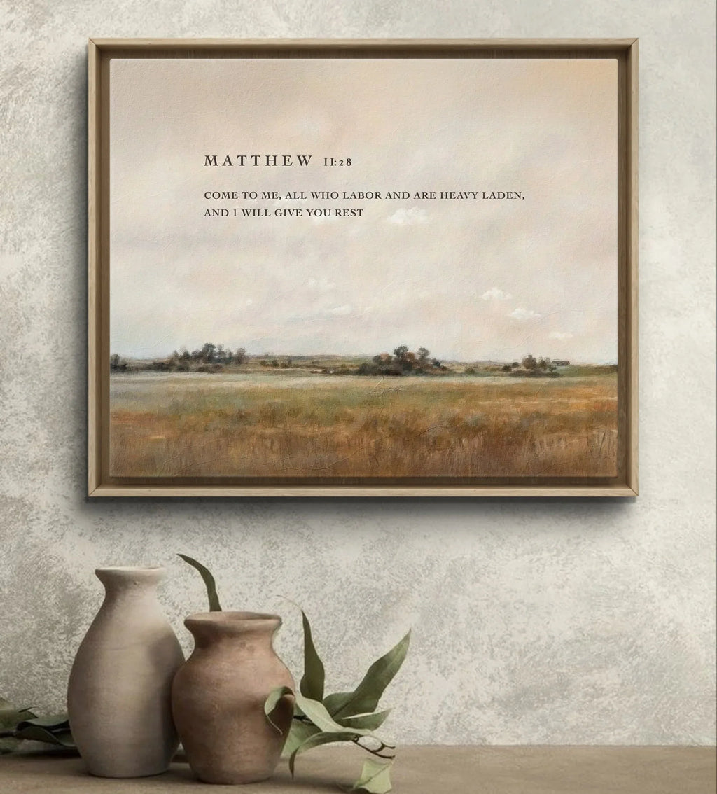 Matthew 11:28 | Modern Christian Art Print