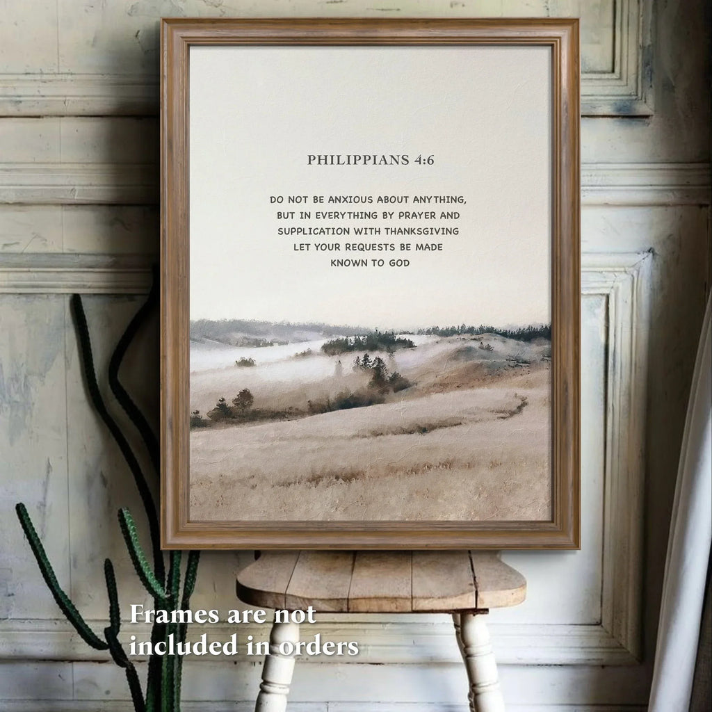 Philippians 4:6 | Modern Christian Art Print