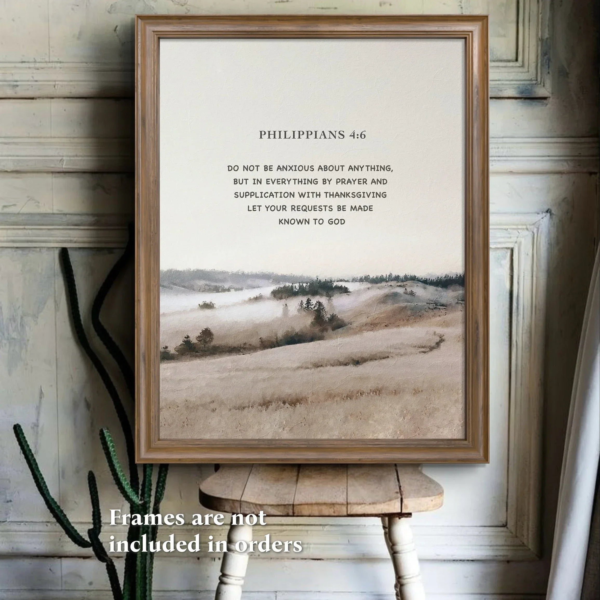 Philippians 4:6 | Modern Christian Art Print