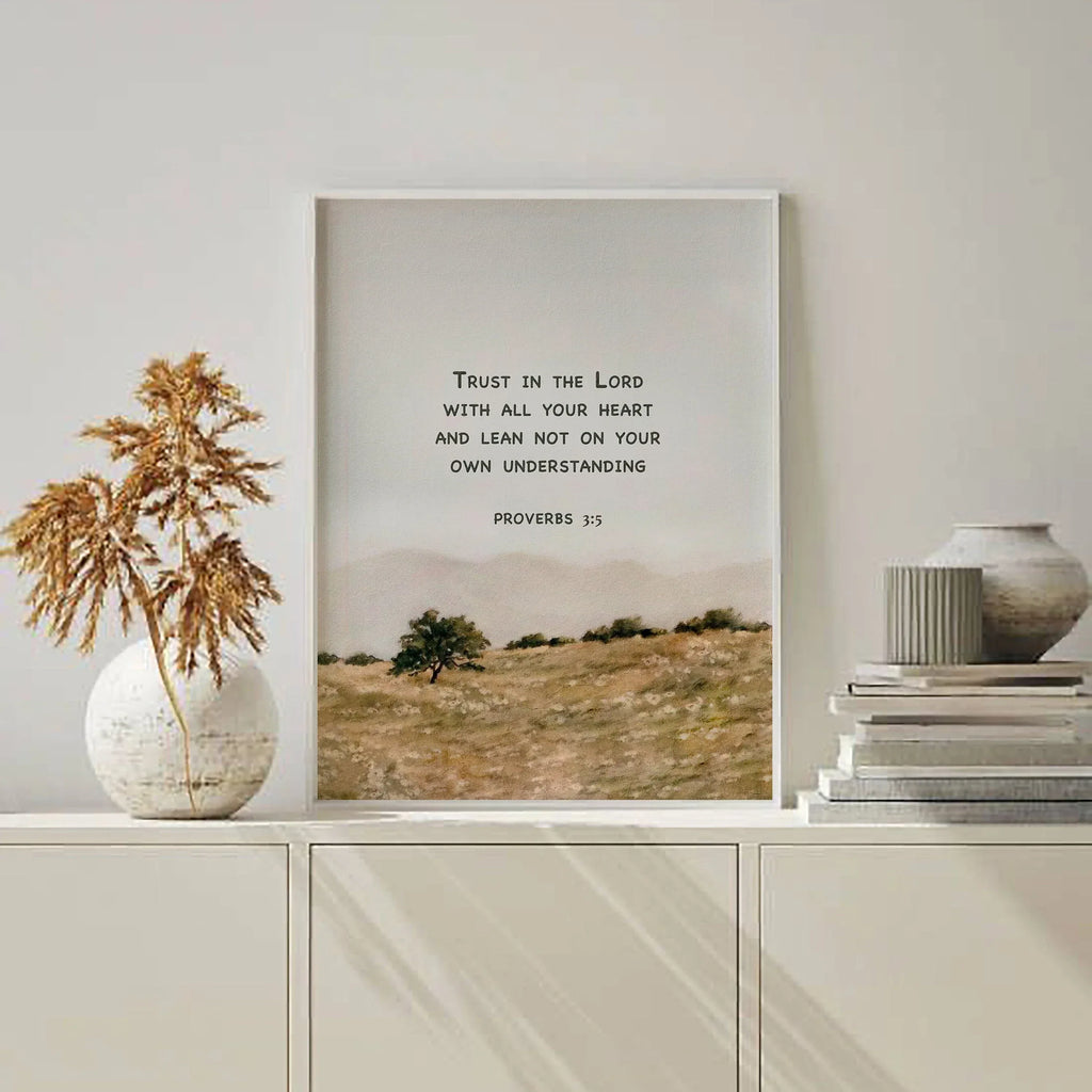 Proverbs 3:5 | Modern Christian Art Print
