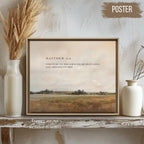 Matthew 11:28 | Modern Christian Art Print