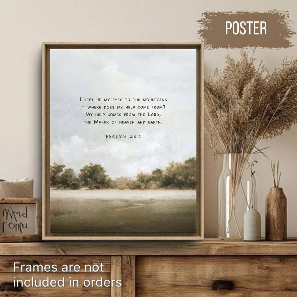Psalms 121:1-2 | Modern Christian Art Print