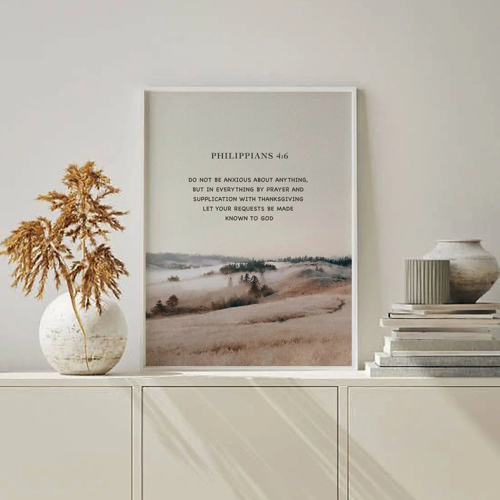 Philippians 4:6 | Modern Christian Art Print