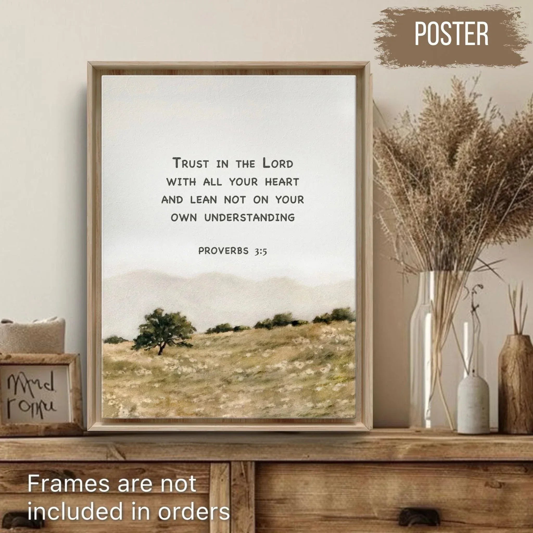Proverbs 3:5 | Modern Christian Art Print