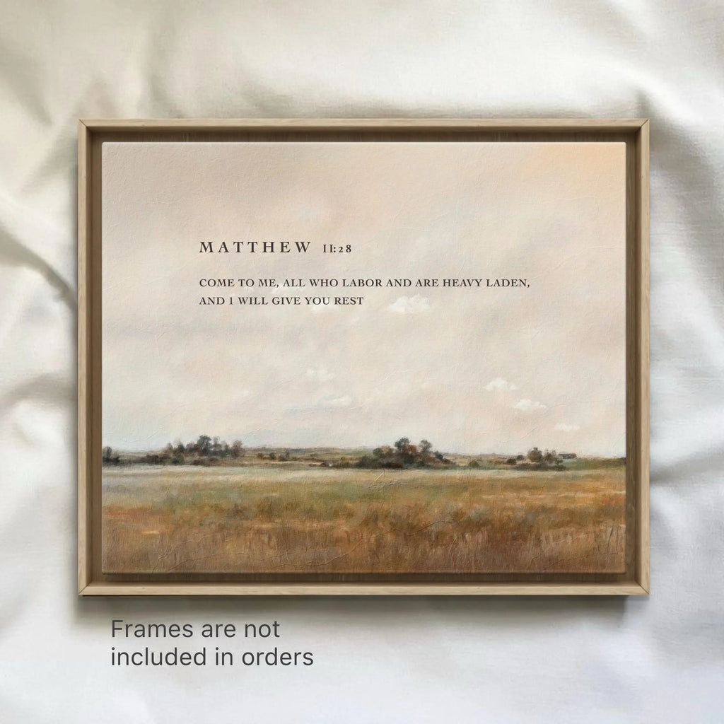 Matthew 11:28 | Modern Christian Art Print