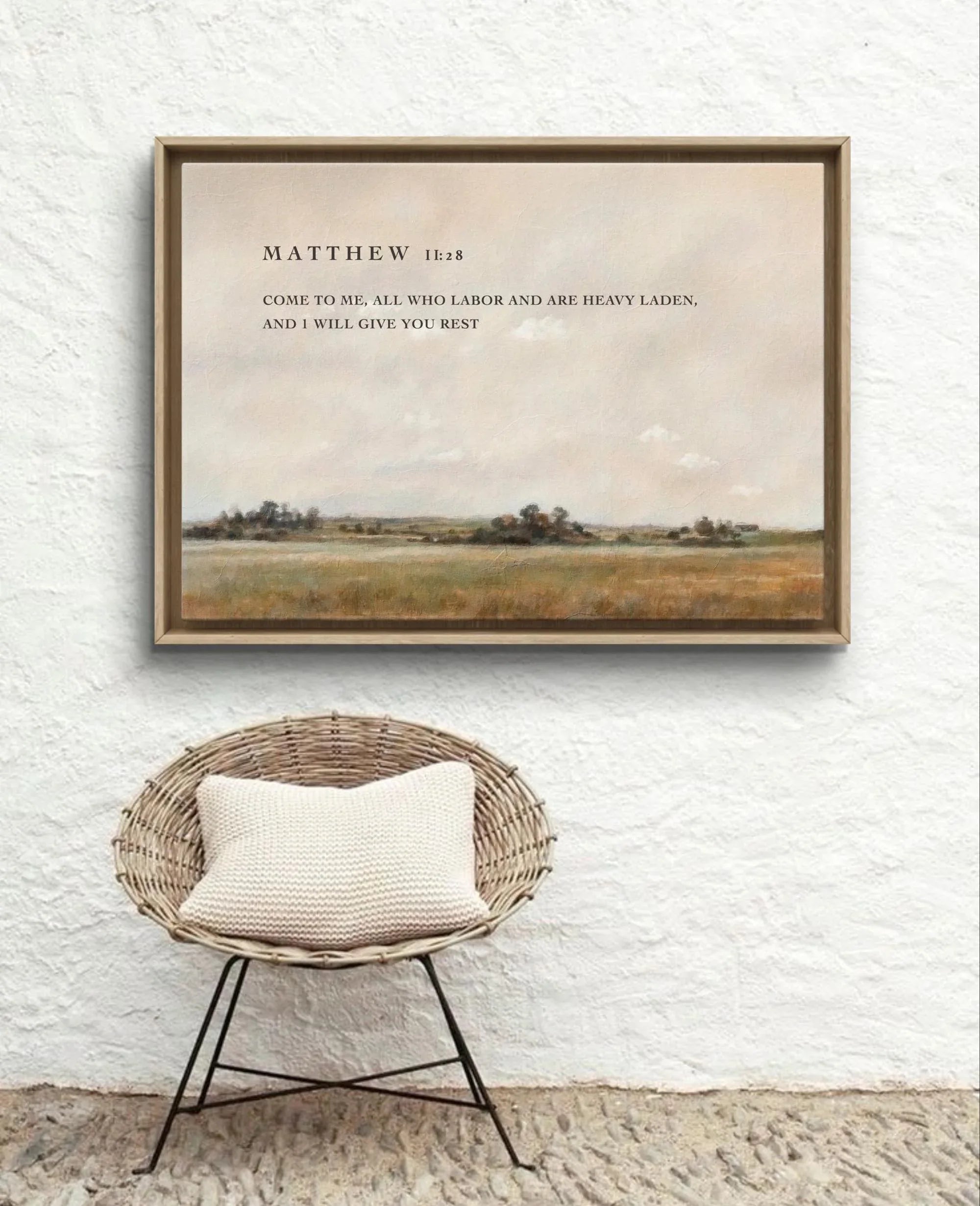 Matthew 11:28 | Modern Christian Art Print