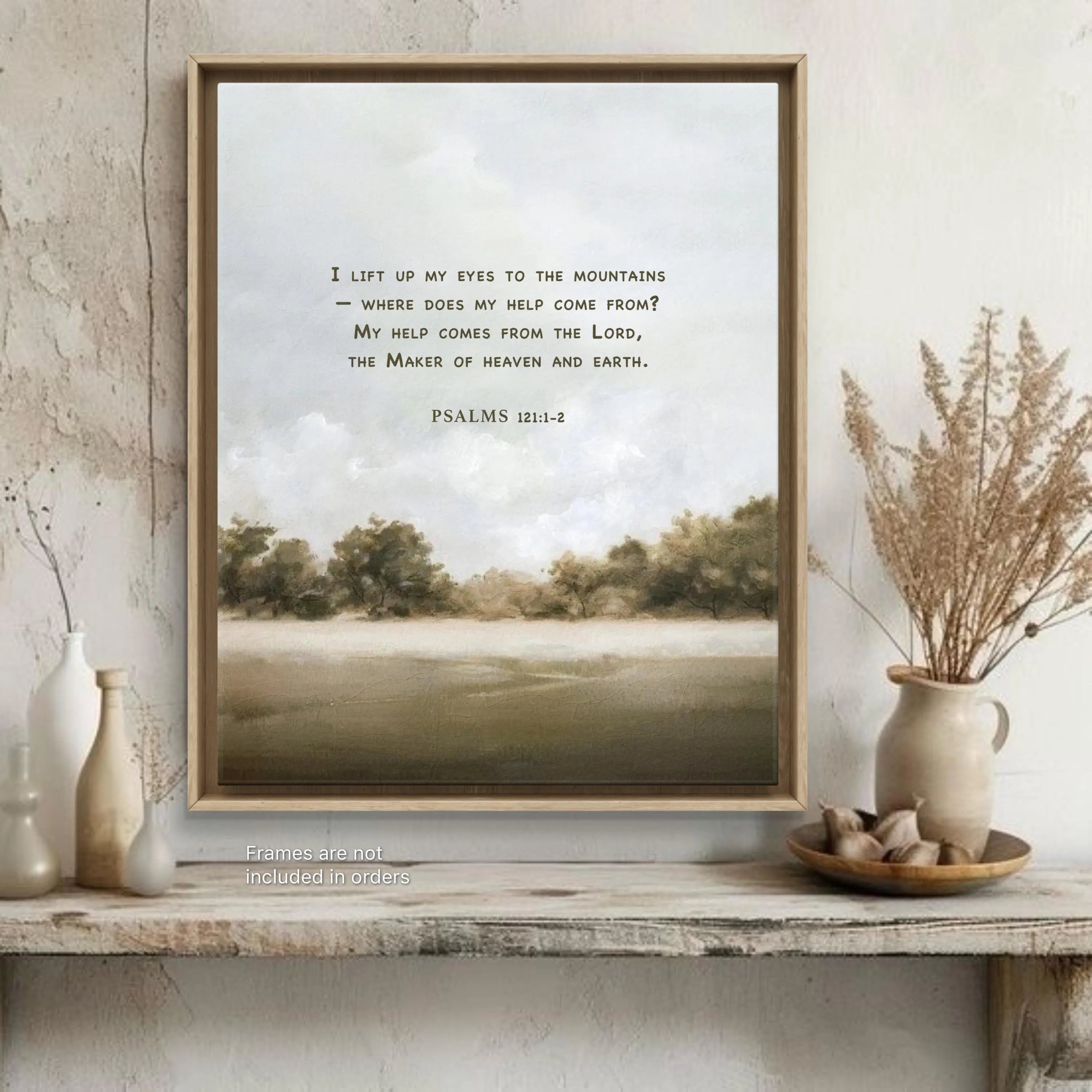 Psalms 121:1-2 | Modern Christian Art Print