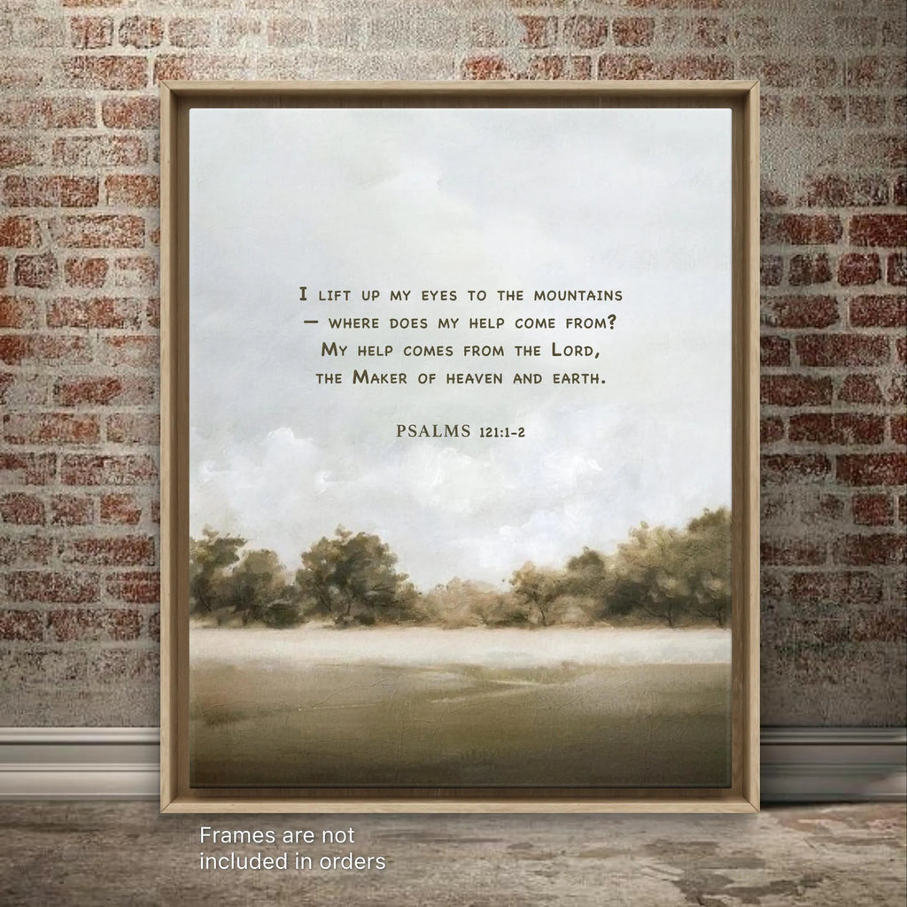 Psalms 121:1-2 | Modern Christian Art Print