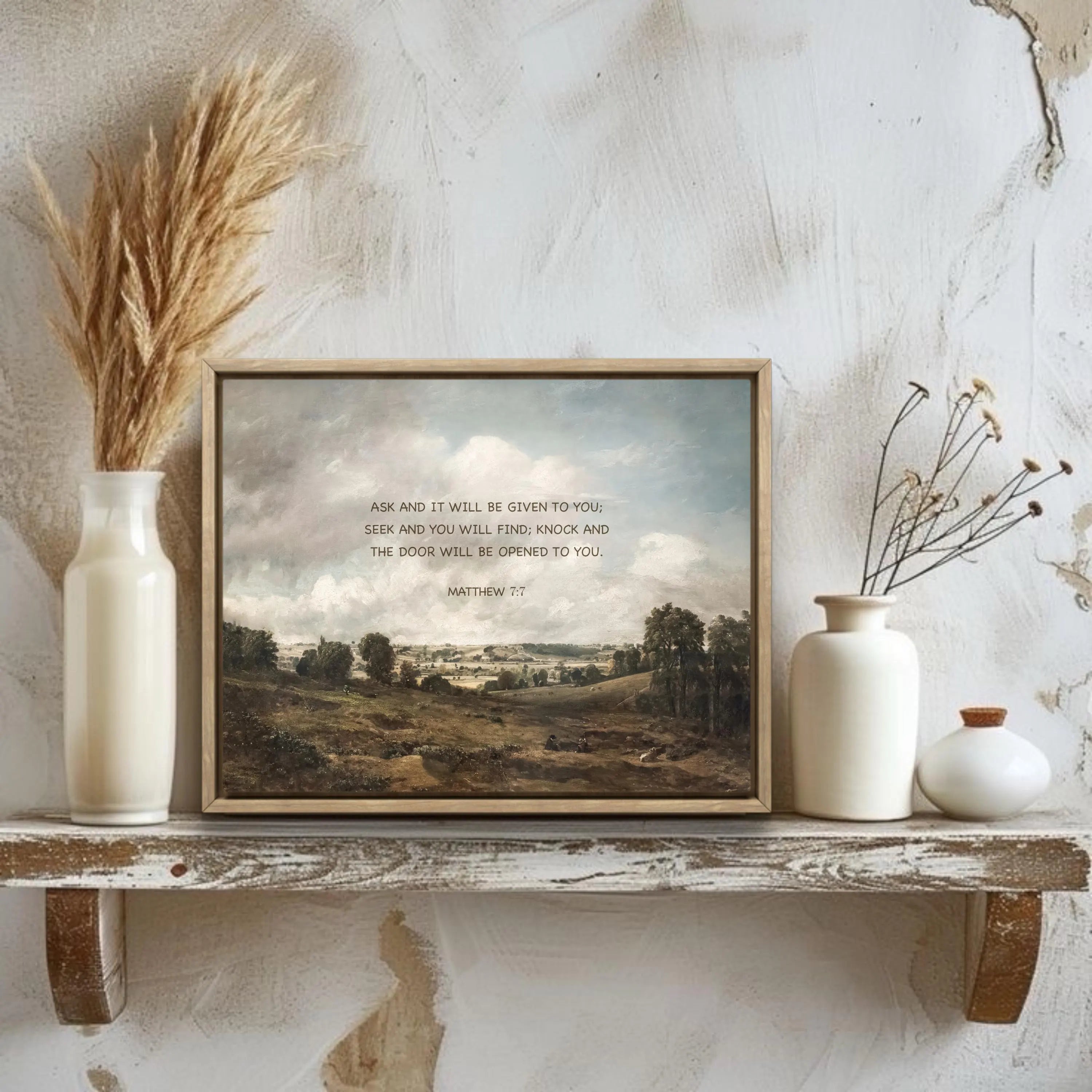 Matthew 7:7 | Modern Christian Art Print