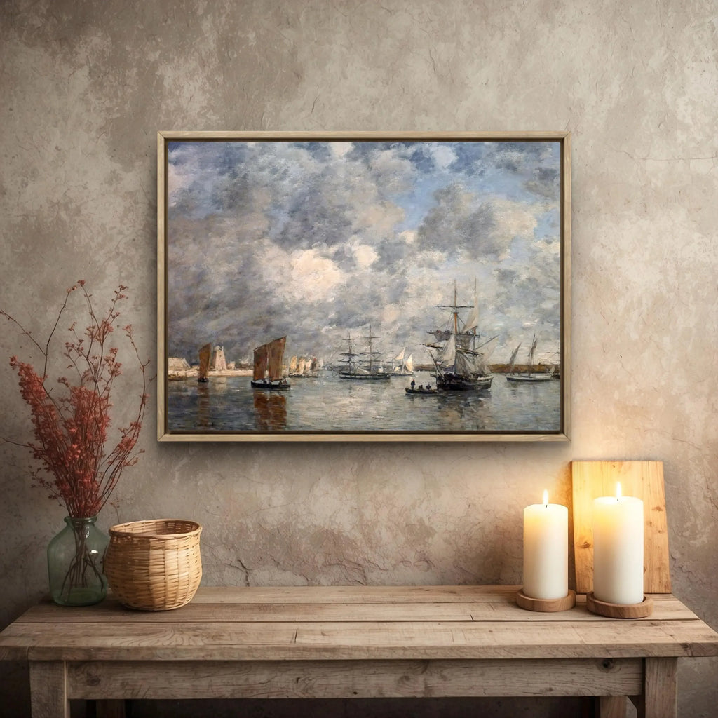 Vintage Rustic Seascape Print