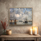 Vintage Rustic Seascape Print