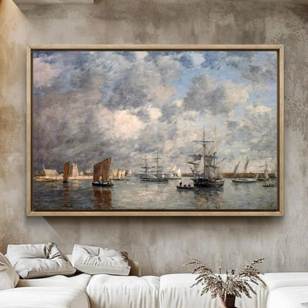 Vintage Rustic Seascape Print