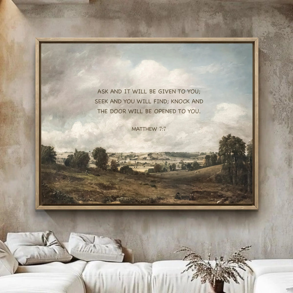 Matthew 7:7 | Modern Christian Art Print