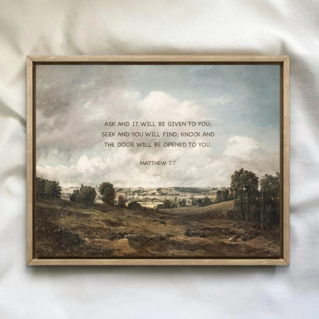 Matthew 7:7 | Modern Christian Art Print