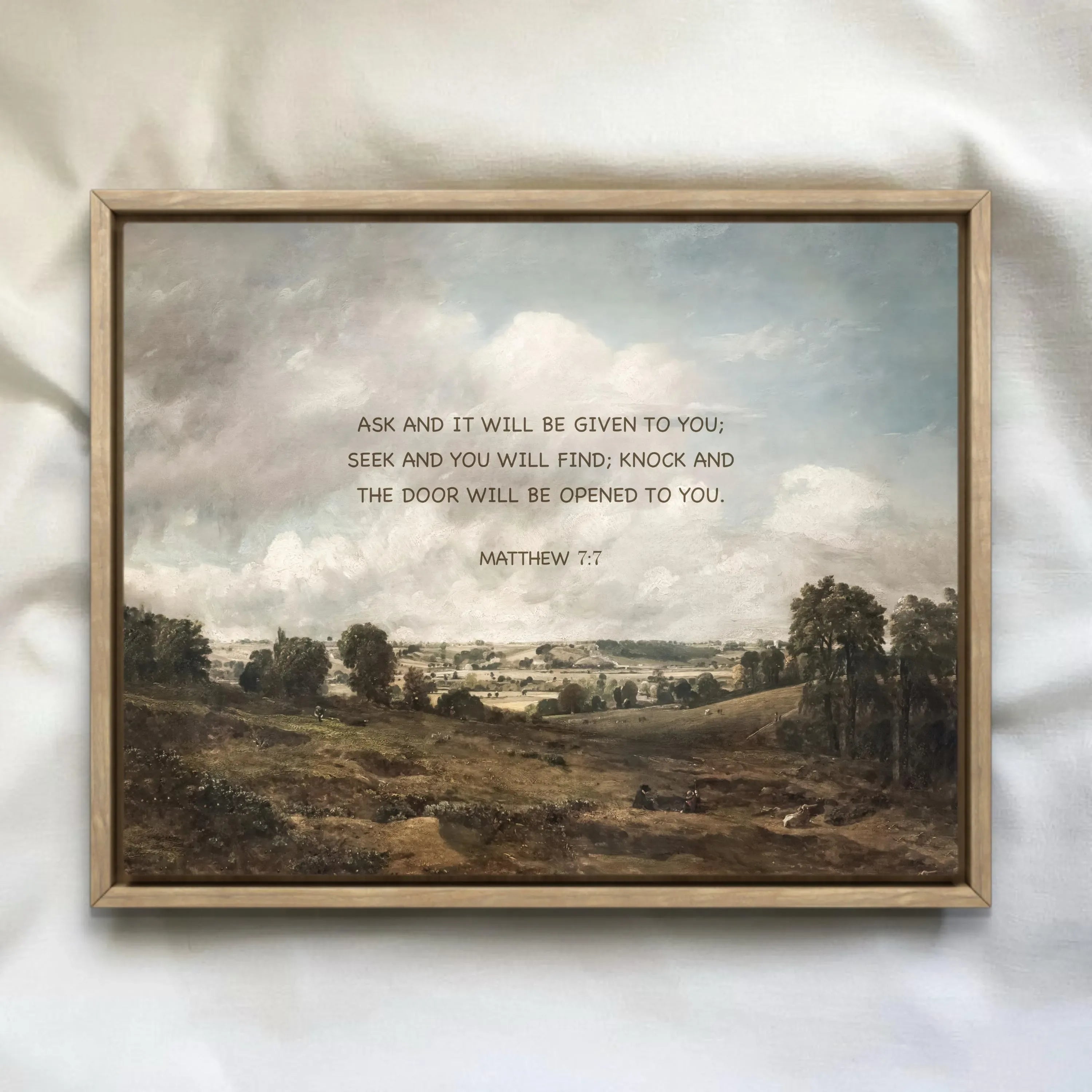 Matthew 7:7 | Modern Christian Art Print