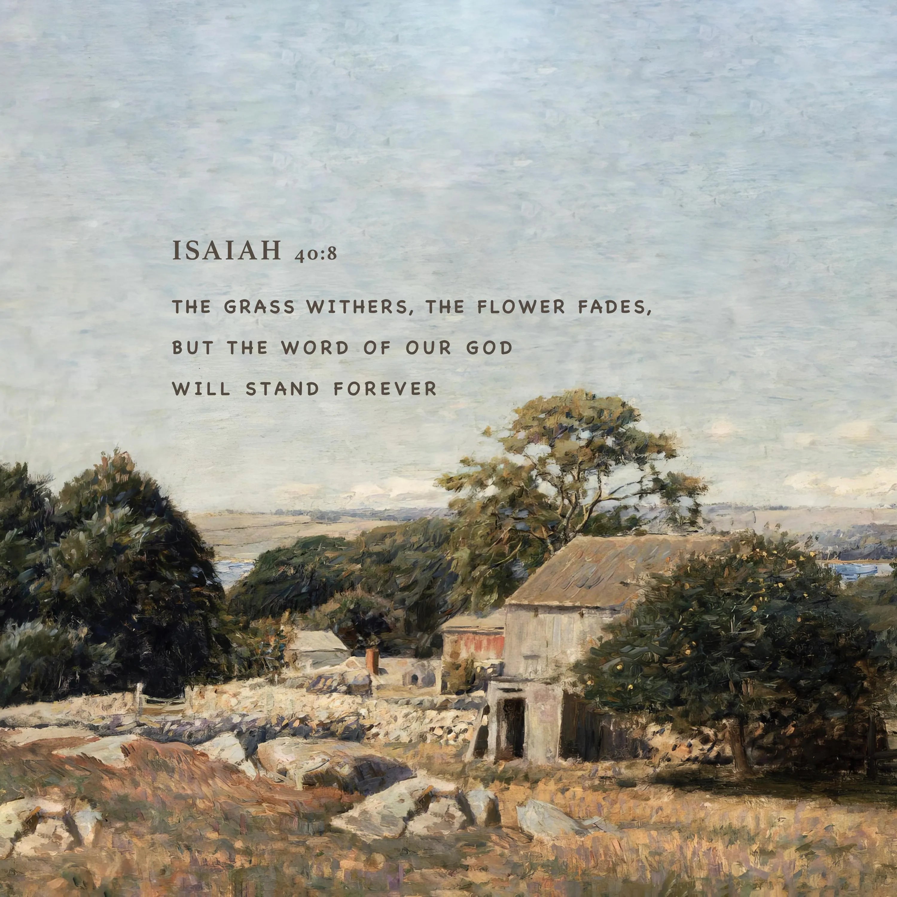 Isaiah 40:8 | Modern Christian Art Print