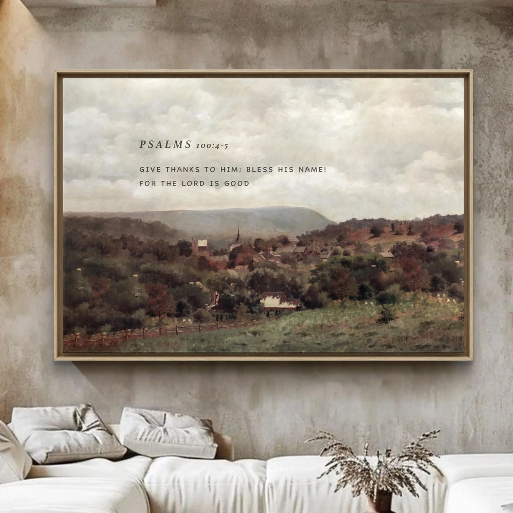 Psalms 100:4-5 | Modern Christian Art Print