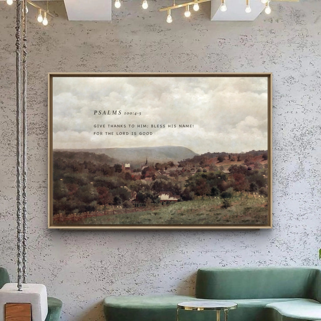 Psalms 100:4-5 | Modern Christian Art Print