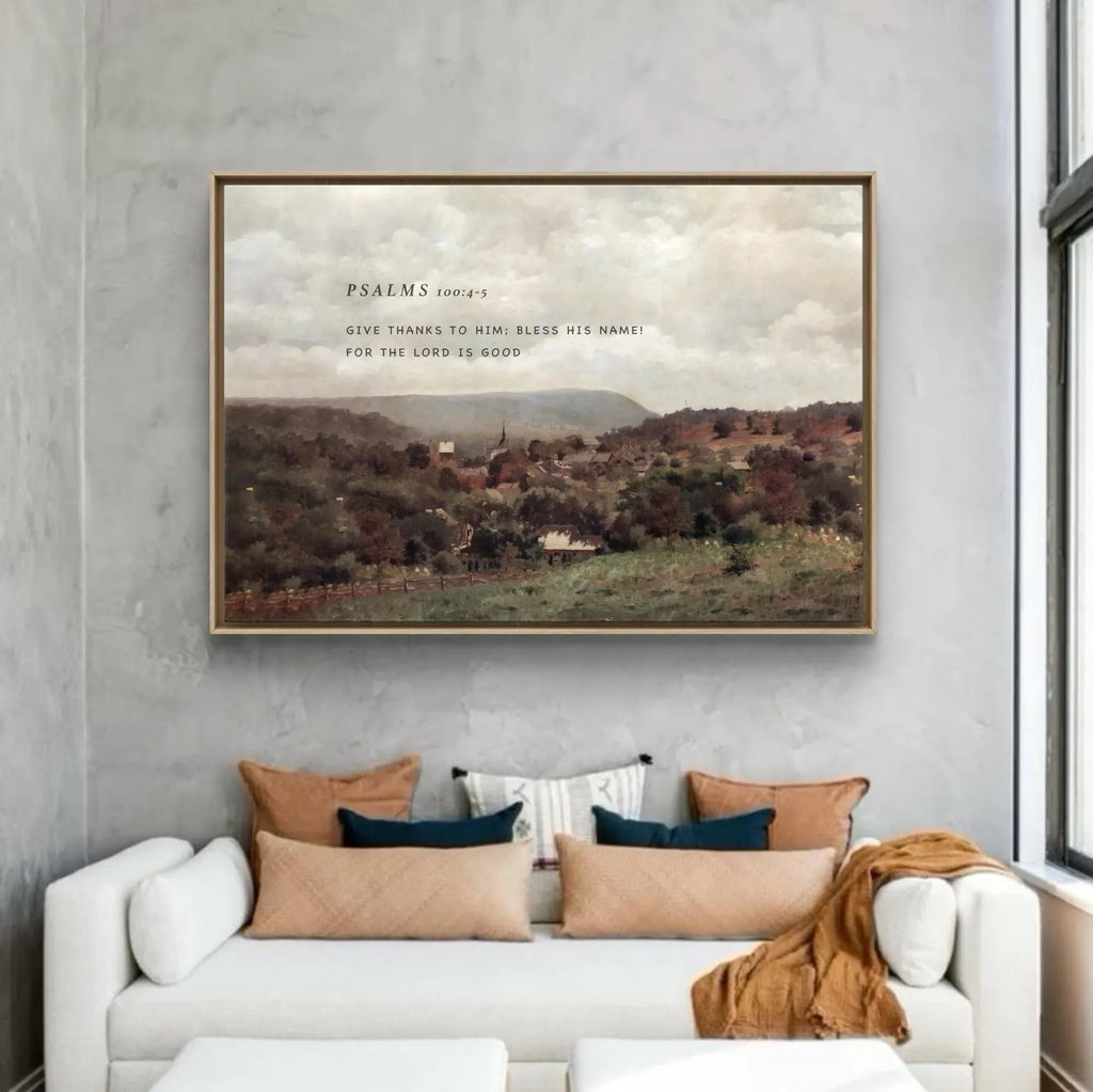 Psalms 100:4-5 | Modern Christian Art Print