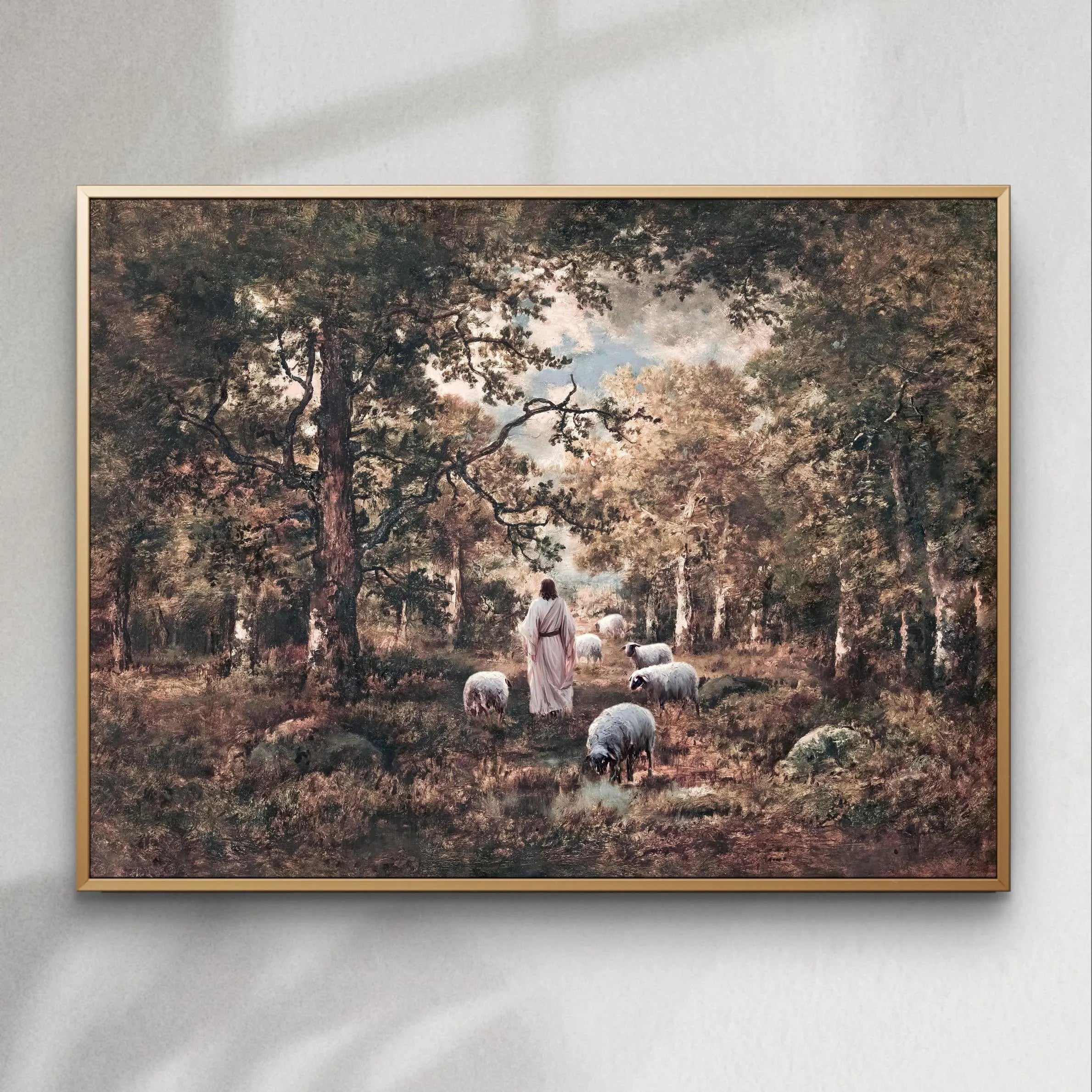 Shepherd and Sheep | Modern Christian Art Print