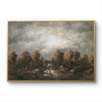 Shepherd and Sheep- Modern Christian Art print poster