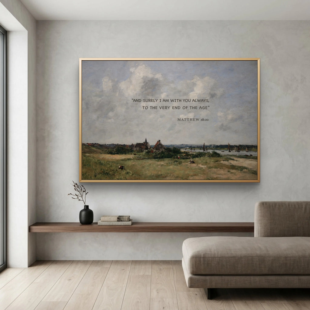 Matthew 28:20 Modern Christian Art Print