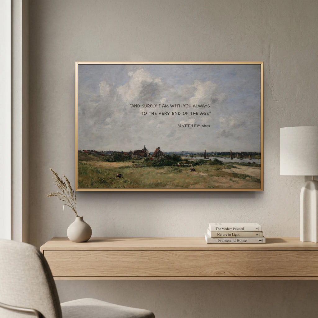 Matthew 28:20 Modern Christian Art Print