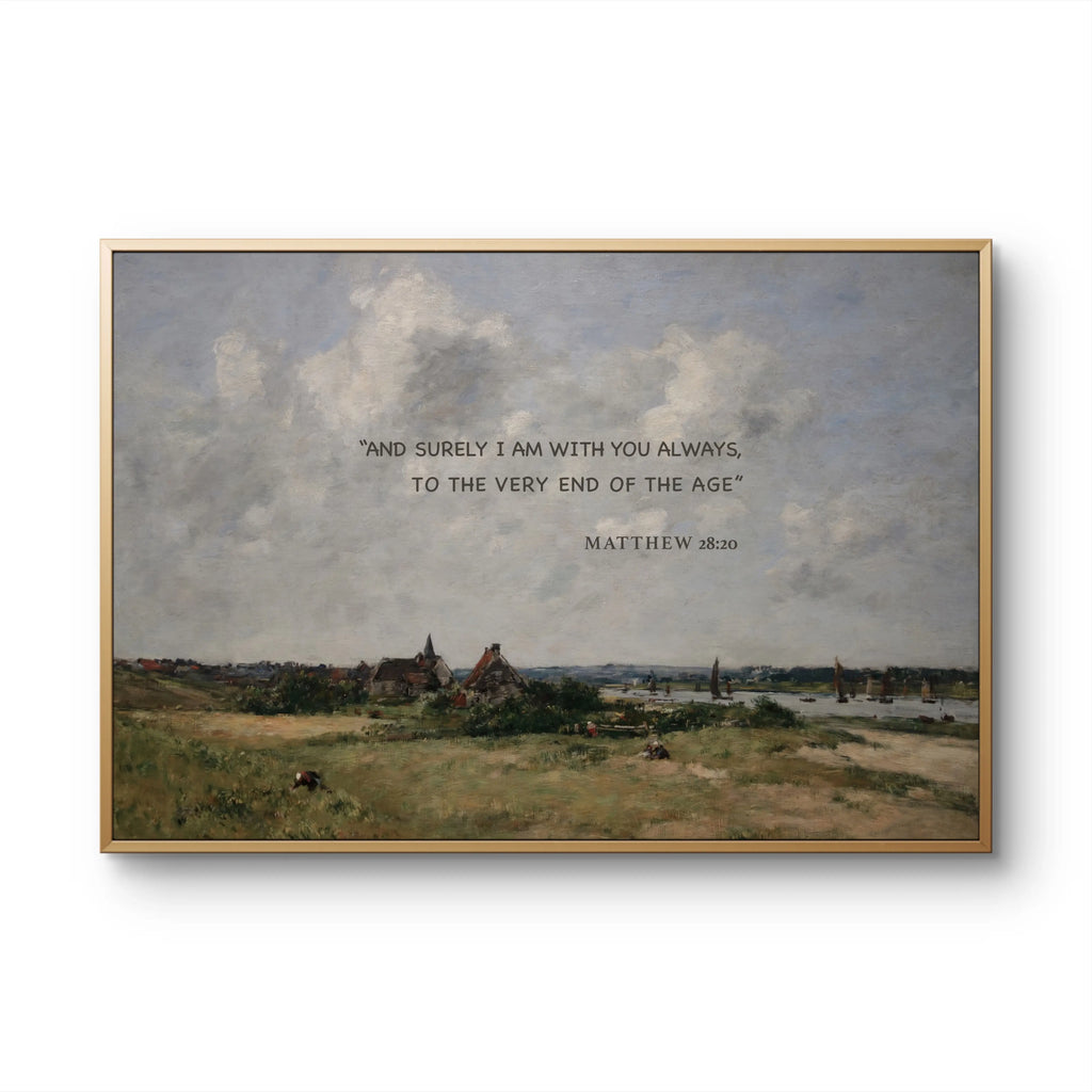 Matthew 28:20 Modern Christian Art Print