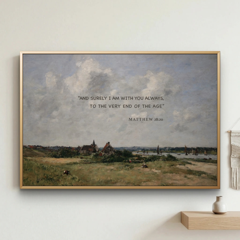 Matthew 28:20 Modern Christian Art Print