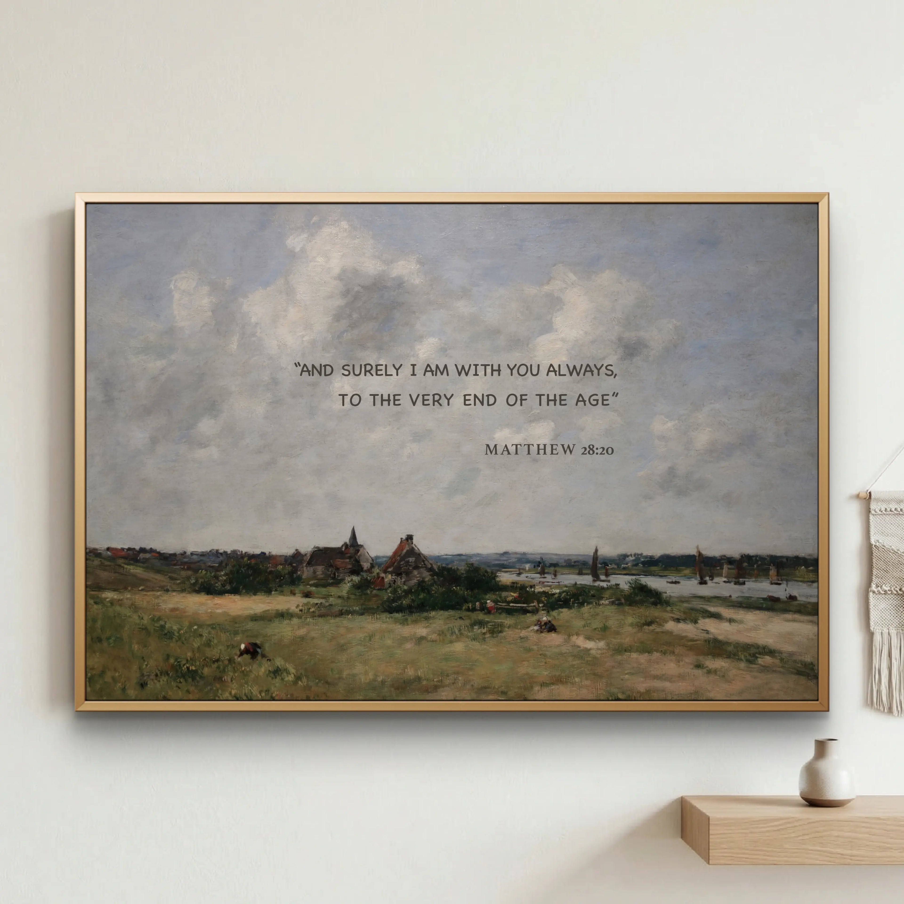 Matthew 28:20 Modern Christian Art Print
