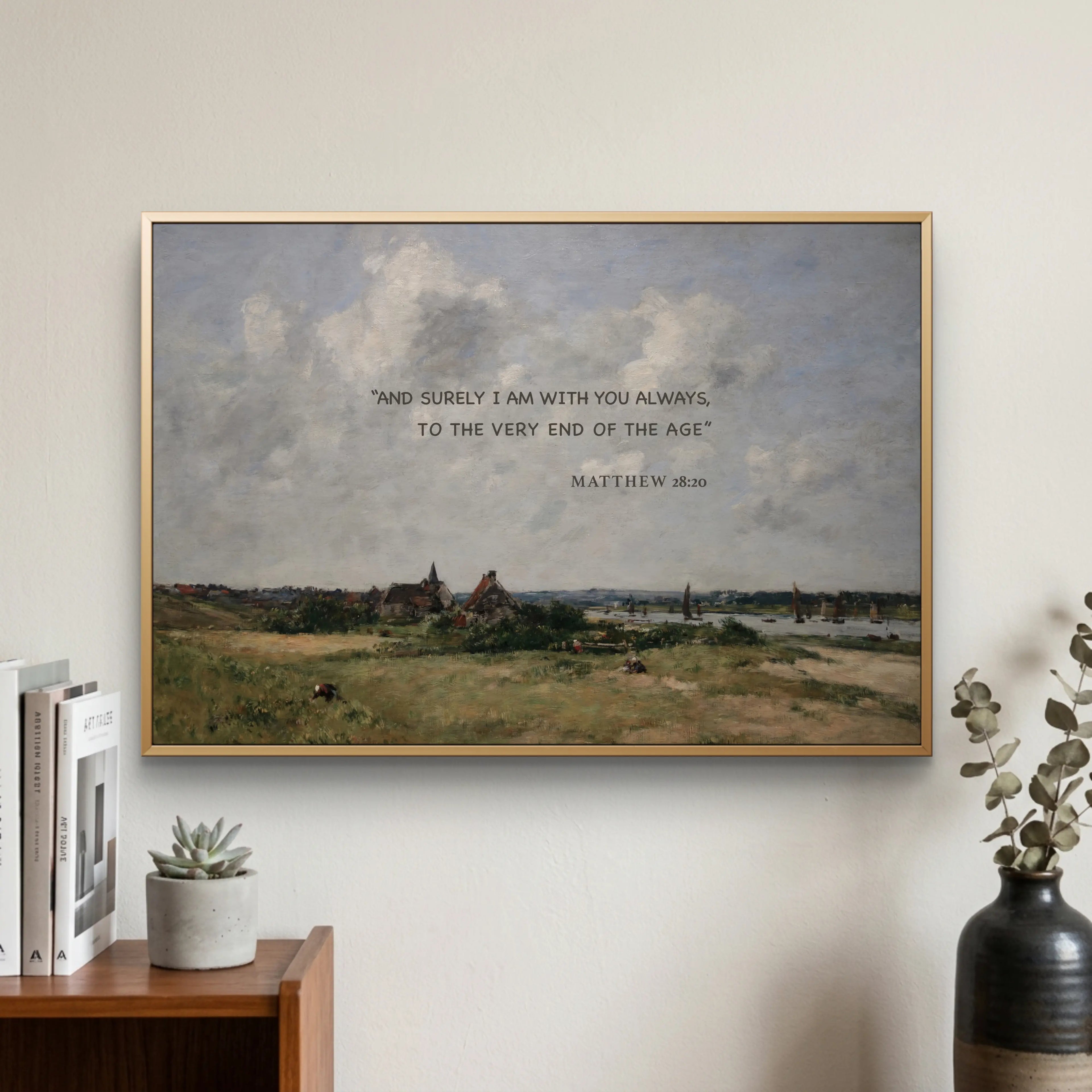 Matthew 28:20 Modern Christian Art Print